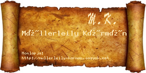Müllerleily Kármán névjegykártya